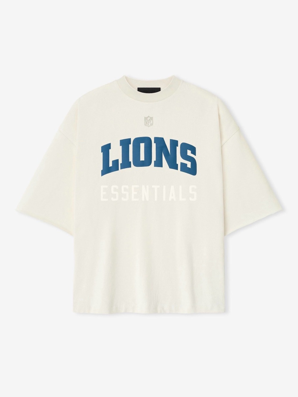Fear of God Essentials x NFL Detroit Lions 90s Crewneck Sweatshirt Cream S NWT